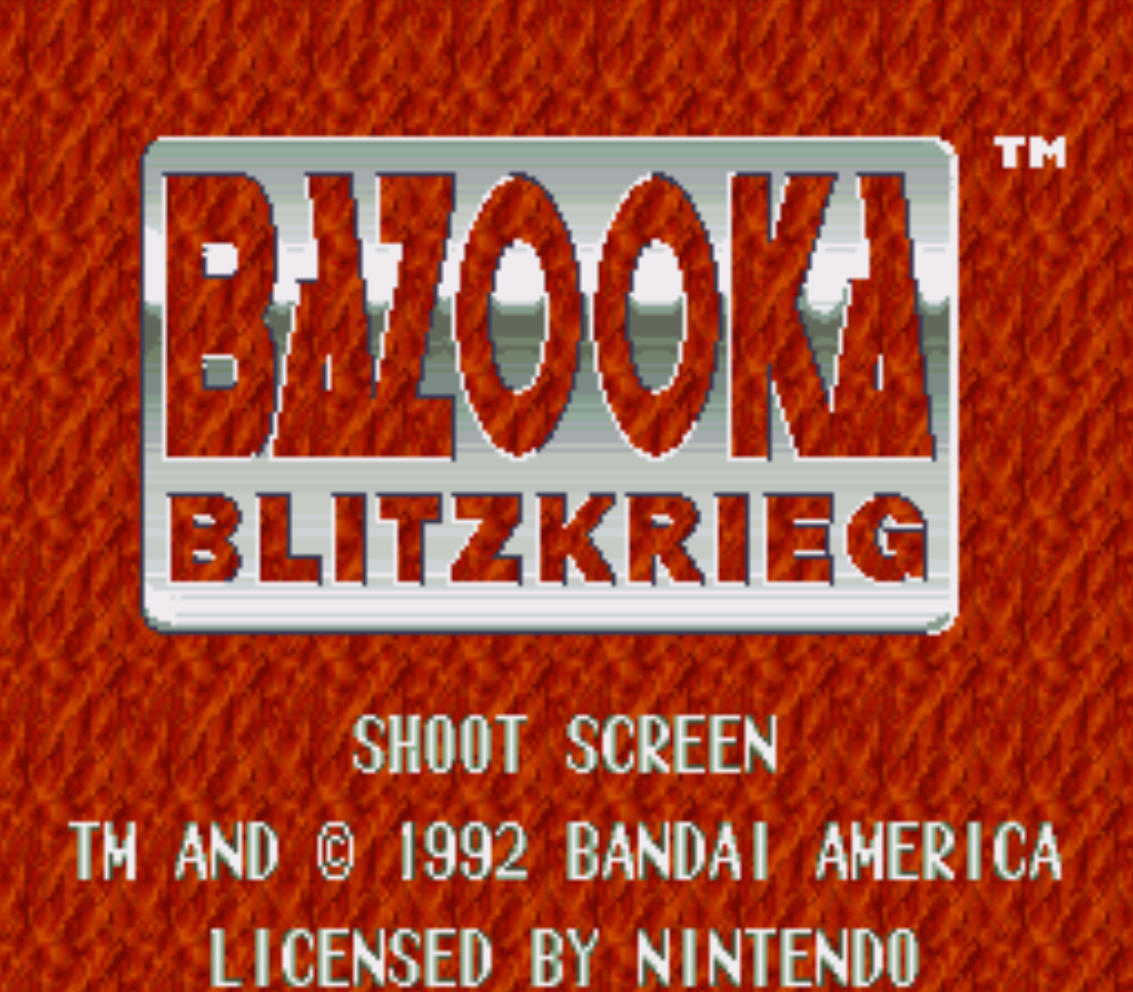 Bazooka Blitzkrieg Title Screen